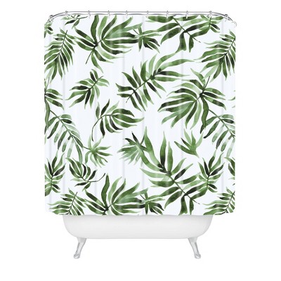 Marta Barragan Camarasa Leaf Shower Curtain Green - Deny Designs