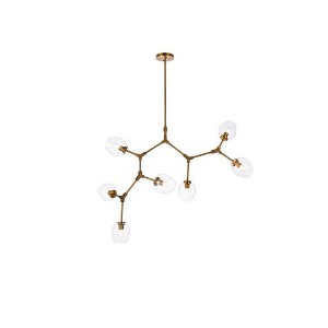 Elegant Lighting Cavoli 7 - Light Chandelier in  Brass - 1 of 4