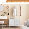 Jojoka White Storage Organizer with Metal Frame and Wooden Top - 2 of 4