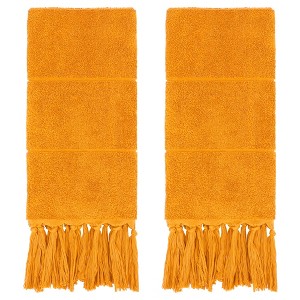 REGALWOVEN Bathroom Cotton Absorbent Soft Decorative Turkish Hand Towels with Tassel 14" x 30" - 1 of 4