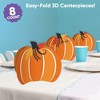 Big Dot of Happiness 3D Fall Pumpkin Centerpiece Table Decorations, Freestanding Halloween or Thanksgiving Party Decor, Party Centerpieces - 8 Count - 2 of 4