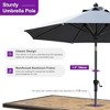 PURPLE LEAF Patio Umbrella Outdoor Table Umbrella Aluminum Frame Market Umbrella Sun Umbrella with 8 Sturdy Ribs - 4 of 4