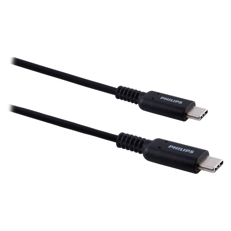 Philips 6' Cable, USB-C to USB-C 60W Charge - Black, 4 of 8