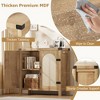 Rattan Accent Cabinet with Doors and Drawer, Boho Credenzas Buffet Table Console Coffee Bar Cabinets for Entryway Living Room, - 3 of 4