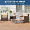 Orieon 5-Piece Wicker Patio Seating Group,Ottoman - 4 of 4