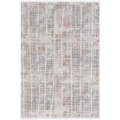 Mila MIL230 Power Loomed Indoor Area Rug - Beige/Ivory Grey - 5'3"x7'6"- Safavieh