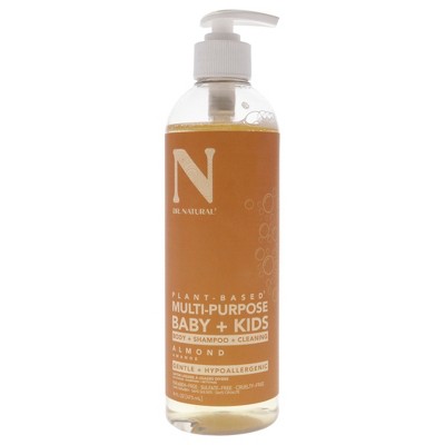 Dr. Natural Multi-Purpose Baby Plus Kids Soap - Body Wash and Baby Shampoo - Gentle Baby Soap with Shea Butter - Newborn Safe - Almond - 16 oz