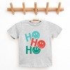 SmileyWorld Ho Ho Ho Stacked - Youth Short Sleeve Graphic T-Shirt and Toddler Short Sleeve Graphic T-Shirt - 2 of 4