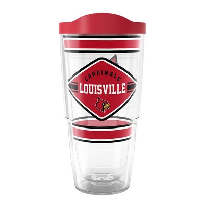 NCAA Louisville Cardinals All Over 24 oz Water Bottle with lid