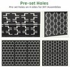 Lirago Metal Outdoor Privacy Screen Freestanding Patio Decorative Screens-72"x47" Black - 3 of 4
