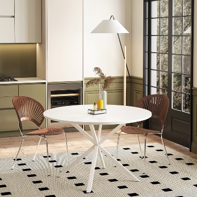 47.24'' Modern Cross Leg Round Dining Table