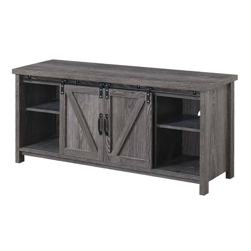 Blake Barn Door TV Stand for TVs up to 55" with Shelves and Sliding Cabinets - Breighton Home, 5 of 6