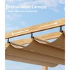 Aluminum Pergola w/ Retractable Canopy - Heavy-Duty UV-Resistant for Deck, Backyard - 2 of 4