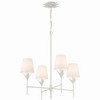 Crystorama Lighting Broche 4 - Light Chandelier in  Matte White - 4 of 4