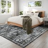 Area Rugs for Living Room Bedroom Vintage Distressed Rug Floral Print Accent Rug - 2 of 4