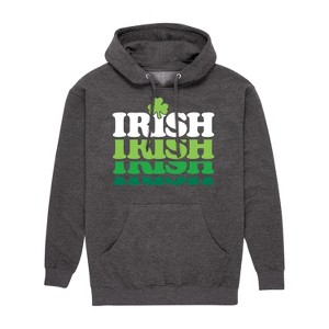 Men's - Instant Message - Irish Retro Repeat Graphic Fleece Pullover Hoodie - 1 of 4
