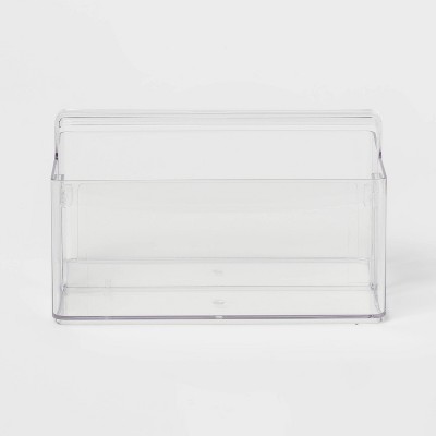 Small Shallow Tray With Angled Dividers Clear - Madesmart : Target