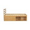 NicBex Twin/Full Wood Platform Bed Frame with Removable Shelves and 2 Storage Drawers,Soild Wood Bed Frame with Headboard,Easy Assembly - 4 of 4