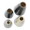 Conical Stoneware Bud Vases in Crackle Glaze, Set of 4 - 4 of 4
