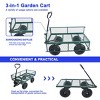 Kumasinova Garden Wagon Cart with 550 lbs Capacity,Removable Sides,Tools Cart with 10" Pneumatic Tires for Yard,Farm,Lawn,Outdoor Transport - 4 of 4