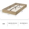 King Wood Bed Frame, Floor Standing, Wooden Slats, No Box Spring Needed, Noise Free & Easy Assembly, Modern Minimalist, Burlywood/Walnut Wood - 2 of 4