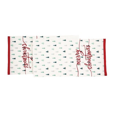 C&F Home 14" x 72" "Merry Christmas" Christmas Trees Rectangle Table Runner