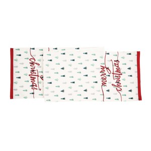 C&F Home 14" x 72" "Merry Christmas" Christmas Trees Rectangle Table Runner - 1 of 3
