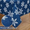 Christmas Tablecloth 60 x 84 Inch, Christmas Table Cloths for Rectangle Tables Winter Tablecloth, Xmas Blue Snowflakes Christmas Decorations - 4 of 4