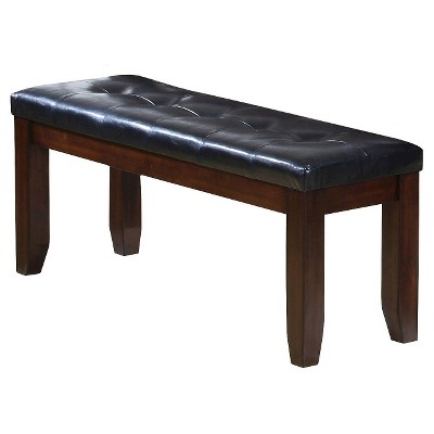 Urbana Bench Wood/Cherry/Black - Acme Furniture
