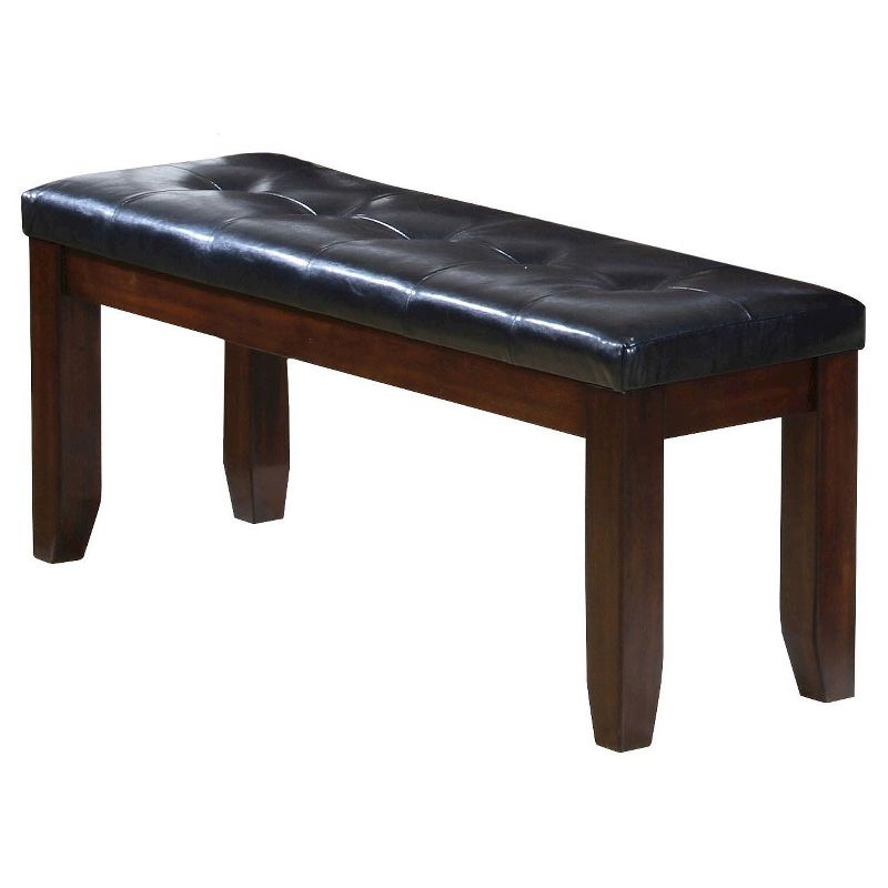 Urbana Bench Wood/Cherry/Black - Acme Furniture, 1 of 6