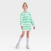Girls' Long Sleeve Tie-Dye St. Patrick's Day Dress - Cat & Jack™ Cream/Lime Green - 4 of 4
