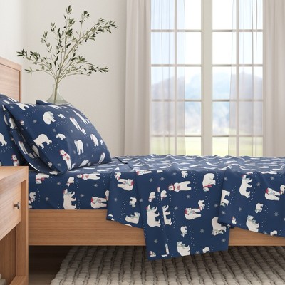100% Cotton Lodge Printed Flannel Sheet Set - Great Bay Home