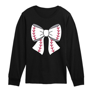 Boys' - Instant Message - Baseball Bow Long Sleeve Graphic T-Shirt - 1 of 4