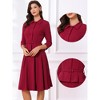 Allegra K Women's Business Office Long Sleeve Blazer Jacket Pleated Skirts 2 Piece Suit Sets Outfits - 2 of 4