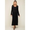 PinkBlush Black Ribbed Maternity Knit Maxi Dress - 2 of 4