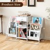 MOEPISY Record Player Stand with Drawer, Record Player Table with Vinyl Record Storage Up to 280 Albums, White - 2 of 4