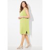 Catherines Women's Plus Size Anywear Pucker Cotton Shirt Dress - 4 of 4