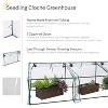 Sunnydaze Outdoor Portable Slanted Top Plant Shelter Mini Cloche Greenhouse with Zipper Doors - 36" - Clear - 2 of 4