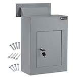 AdirOffice Large Wall Mounted Drop Box Mailbox Gray (631-10-GRY)