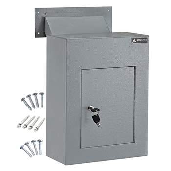 AdirOffice Large Wall Mounted Mailbox Drop Box Gray (631-10-GRY)