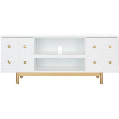 Ottoline 2 Shelf Pattern Med - White/Gold - Safavieh