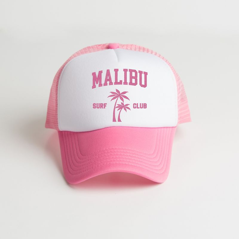 Women's Embroidered Malibu Surf Club Foam Trucker Hat, 1 of 4