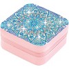 4pcs Diamond Pictures Jewelry Organizer, Portable DIY Mandala Storage Box, Ring Necklace Bracelet Organizer Case, PU Leather Diamond Art Box - 4 of 4