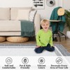 Modern Machine WashableArea Rug with Non Slip Backing Low Pile Accent Rug Foldable Contemporary Indoor Carpet - 4 of 4