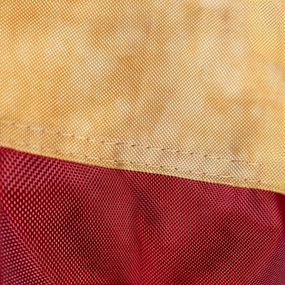 Vintage Patriotic Tea-Stained Pleated Bunting Flag with Stars