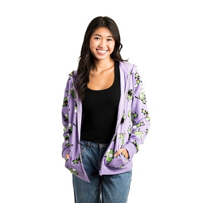 the Artist Invader Pixel Red Heart Hoodie With Zip Women