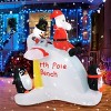 Resenkos 6 Feet Penguins and Santa Decoration White - 2 of 4