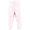 Hudson Baby Infant Girl Cotton Pants and Leggings, Easter Bunny Pink - 3 of 4