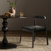 PDTEND Set of 2 Mid-Century Modern Dining Chairs, Solid Oak Frame with Handwoven Seat - 4 of 4