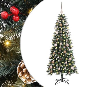 vidaXL Artificial Christmas Tree with 150 LEDs Green 66 x 66 x 150 cm - 1 of 4